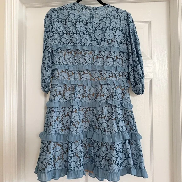 Michael Kors Blue Lace Dress - Picture 8 of 9